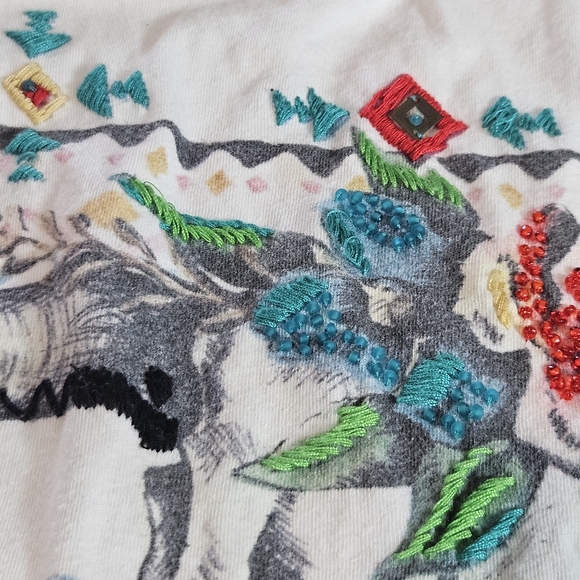 Womens Western Bohemian Tank Top Size XS White Fringe Cowboy Festival Cochella - Picture 5 of 15